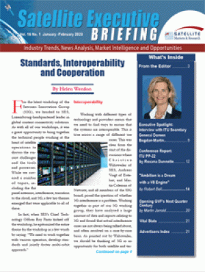 The January-February 2023 issue of the Satellite Executive Briefing magazine