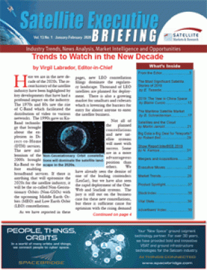 The January-February 2020 issue of  the Satellite Executive Briefing magazine