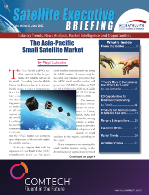 The June 2023 issue of the Satellite Executive Briefing