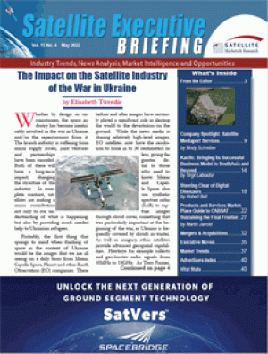 The May 2022 issue of the Satellite Executive Briefing magazine