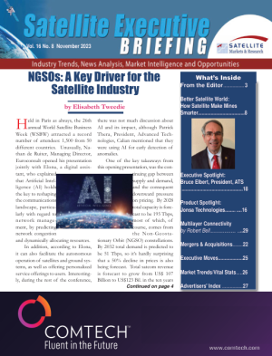 The November 2023 issue of the Satellite Executive Briefing