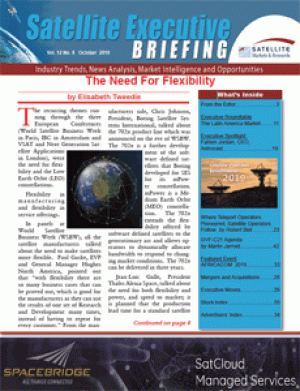 The October 2019 issue of the Satellite Executive Briefing magazine