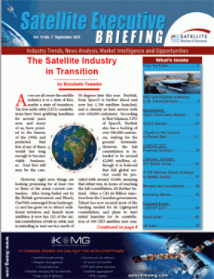 The October 2021 issue of the Satellite Executive Briefing magazine